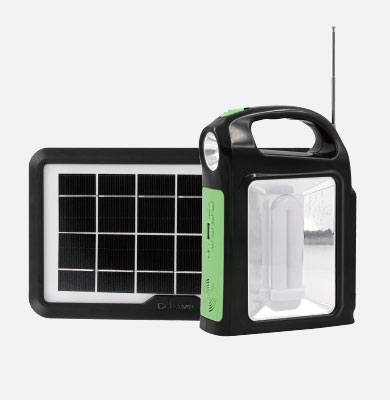 CCLAMP户外太阳能充电照明系统带音乐收音机和蓝牙连接手机